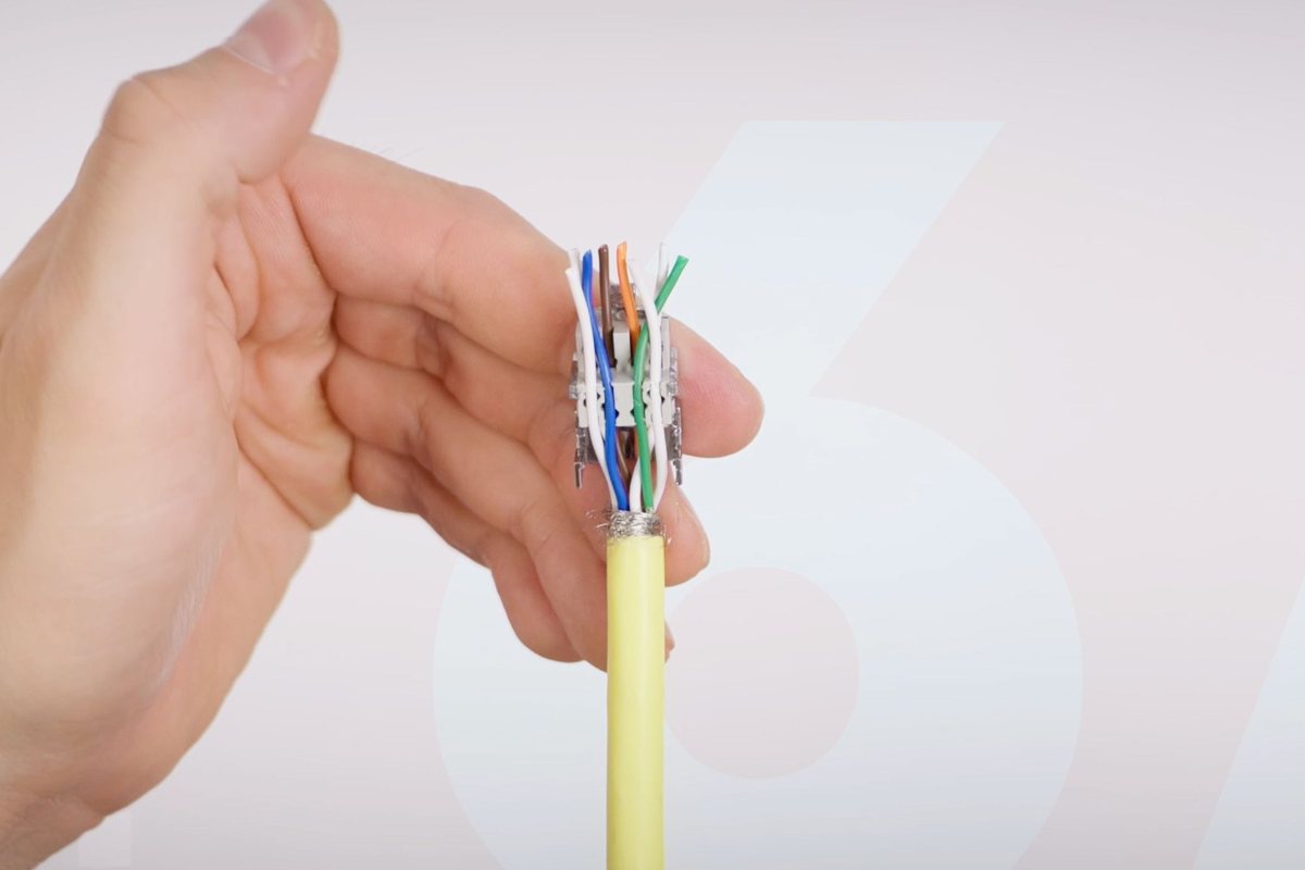 Installation step 2: insert the wires into the wire manager